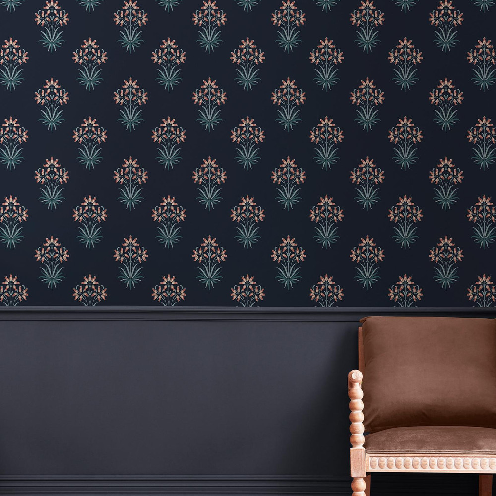 Hyacinth Flower Midnight Wallpaper - 145691_ROOMSET_HYACINTH FLOWER MIDNIGHT_02.jpg
