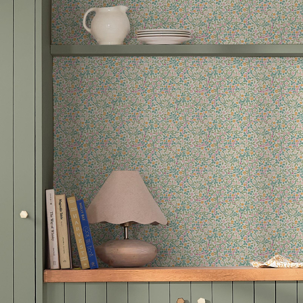 Clover Spring Garden Wallpaper - 145683_ROOMSET_CLOVER SPRING GARDEN_02.jpg