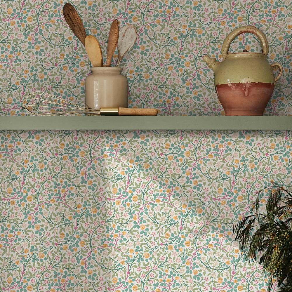 Clover Spring Garden Wallpaper - 145683_ROOMSET_CLOVER SPRING GARDEN_01.jpg