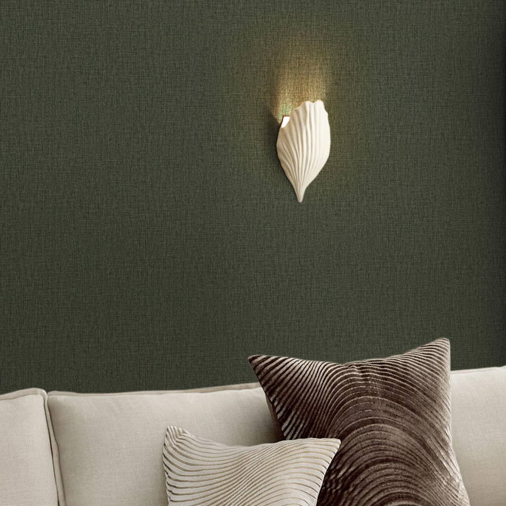Next Deep Green Linen Look Wallpaper - 145637_ROOMSET_DEEP GREEN LINEN LOOK_02.jpg