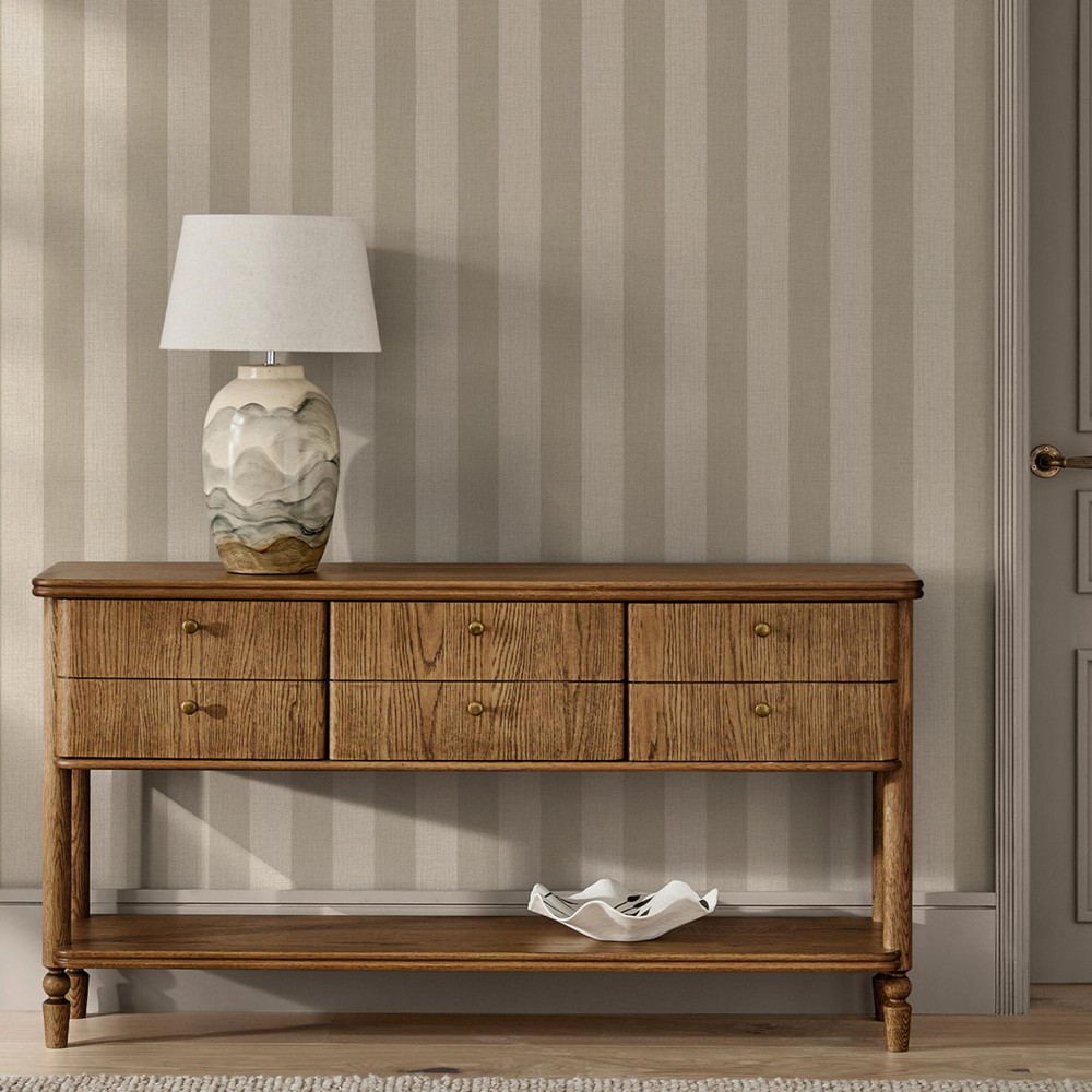 Next Warm Linen Stripe Wallpaper - 145610_ROOMSET_WARM LINEN STRIPE_01.jpg