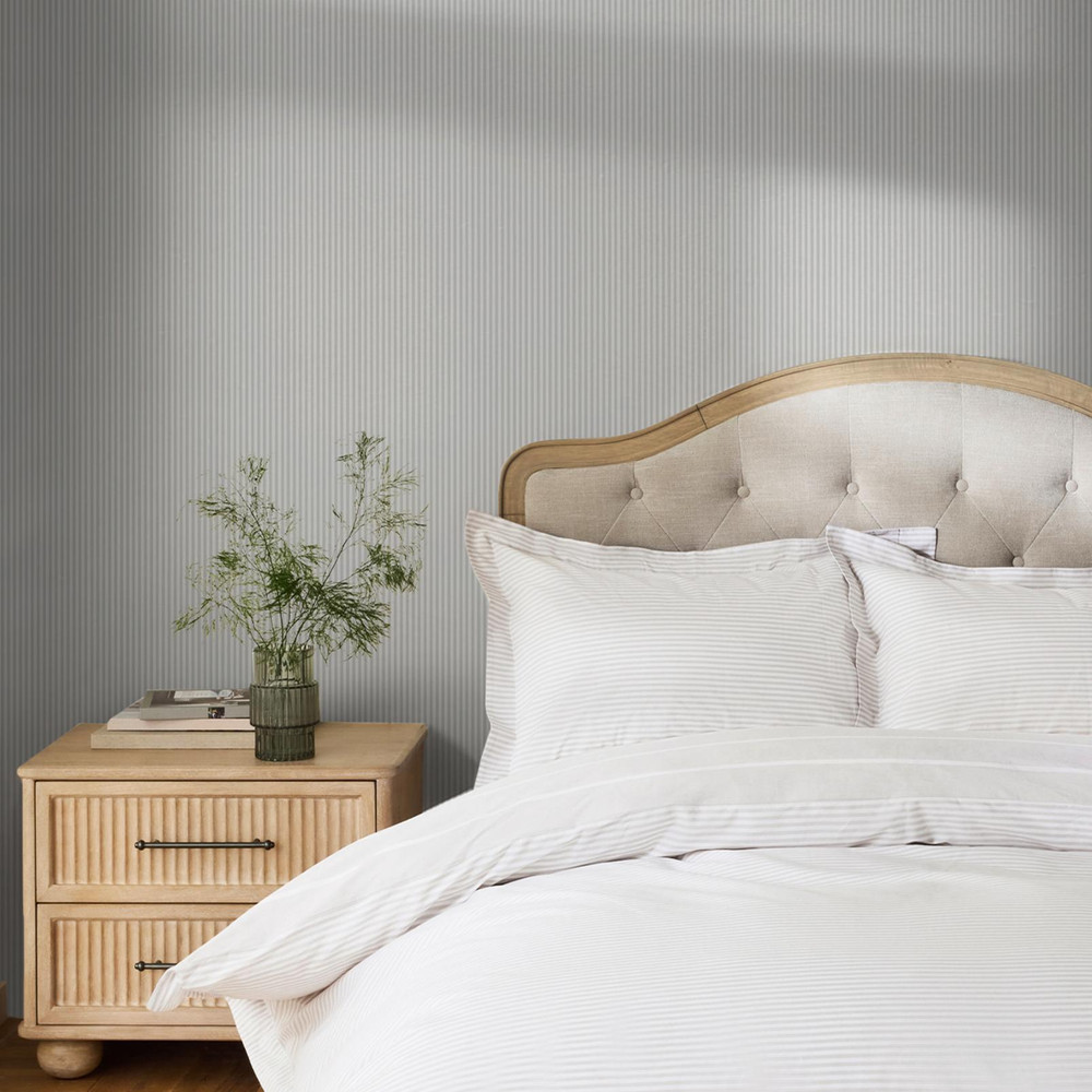 Next Soft Grey Ticking Stripe Wallpaper - 145607_ROOMSET_SOFT GREY TICKING STRIPE_01.jpg