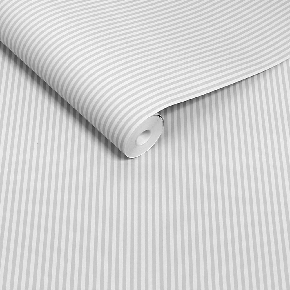 Next Soft Grey Ticking Stripe Wallpaper - 145607_ROLLSHOT_SOFT GREY TICKING STRIPE_01.jpg