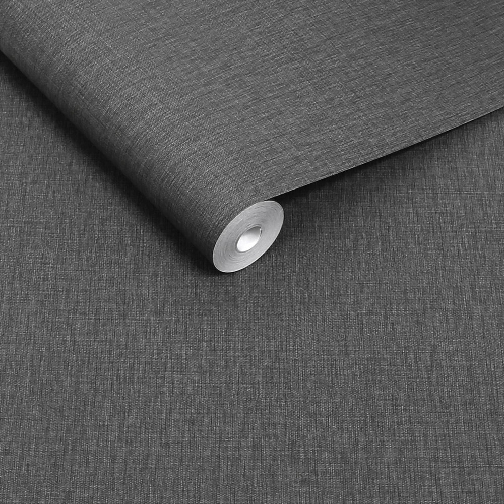 Next Charcoal Linen Look Wallpaper - 145633_ROLLSHOT_CHARCOAL LINEN LOOK_01.jpg