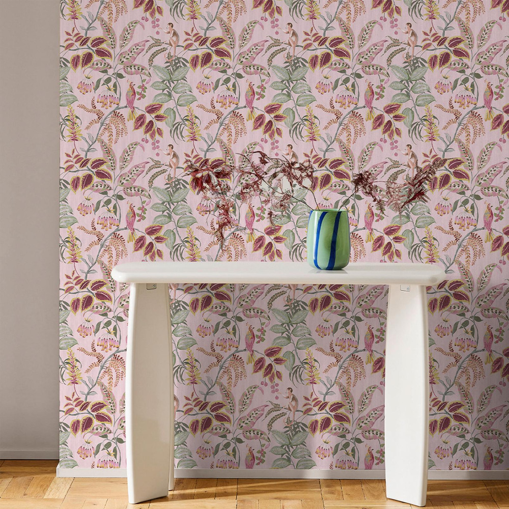 Next Pink Tropical Wonder Wallpaper - 145614_ROOMSET_PINK TROPICAL WONDER_01.jpg