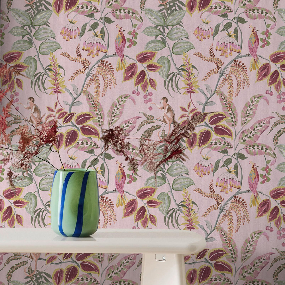 Next Pink Tropical Wonder Wallpaper - 145614_ROOMSET_PINK TROPICAL WONDER_02.jpg