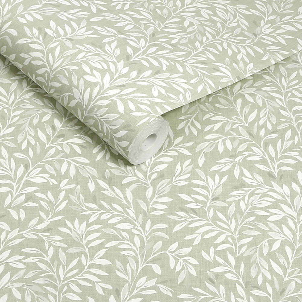 Next Sage Ditsy Leaf Wallpaper - 145597_ROLLSHOT_SAGE DITSY LEAF_01.jpg