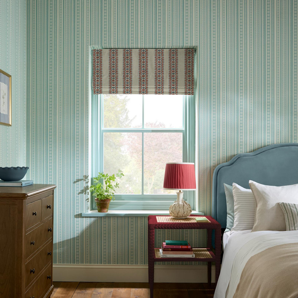 Joules Decorative Stripe Duck Egg Blue & Cream Wallpaper - 145396-ROOMSET_DECORATIVE STRIPE DUCK EGG BLUE AND CREAM_01.jpg