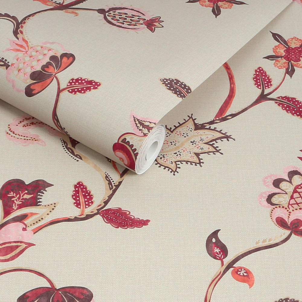 Joules Tree Of Life Floral Red & Pink Wallpaper - 145386_ROLLSHOT_TREE OF LIFE FLORAL_01.jpg