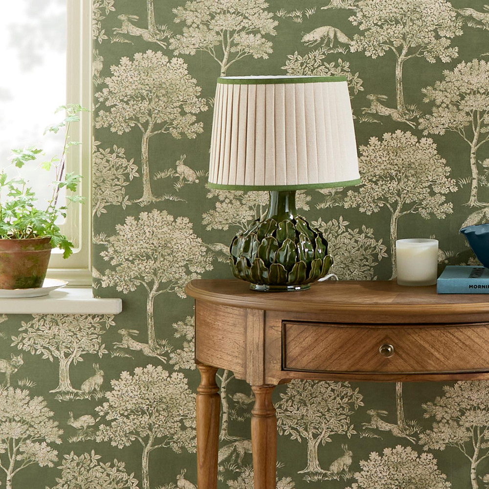 Joules Fox And Hare Olive Green Wallpaper - 145391_ROOMSET_FOX AND HARE OLIVE GREEN_02.jpg