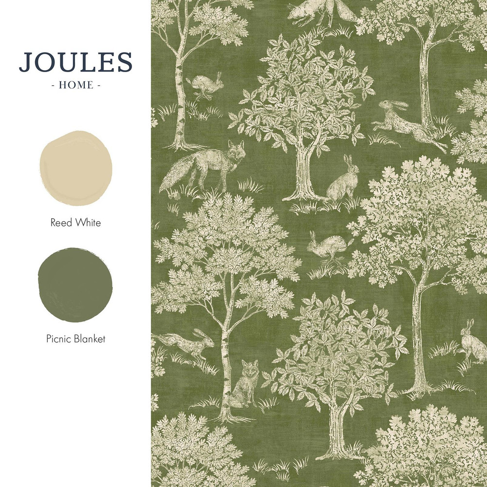 Joules Fox And Hare Olive Green Wallpaper - 145391_FLATLAY_FOX AND HARE OLIVE GREEN_01.jpg