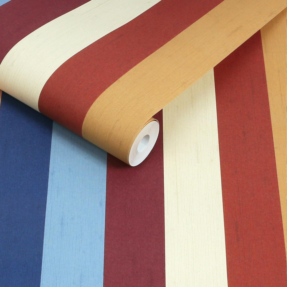 Joules Heritage Stripe Multi Wallpaper - 145380_ROLLSHOT_HERITAGE STRIPE_01.jpg