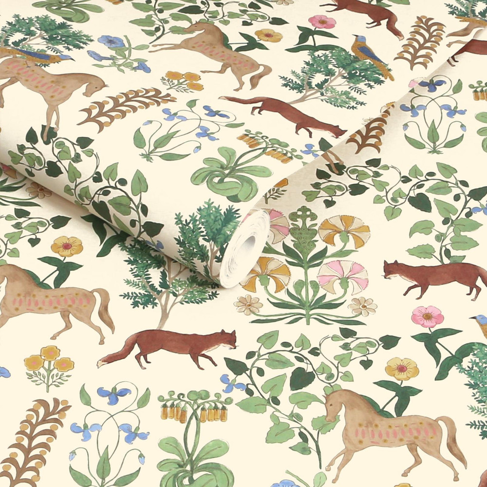 Joules Folk Forest Floral Multi Wallpaper - 145378_ROLLSHOT_FOLK FOREST FLORAL_01.jpg