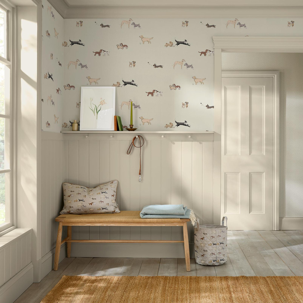 Sophie Allport Doggy Daycare Off White Wallpaper - 146866_ROOMSET_DOGGY DAYCARE OFF WHITE_01.jpg