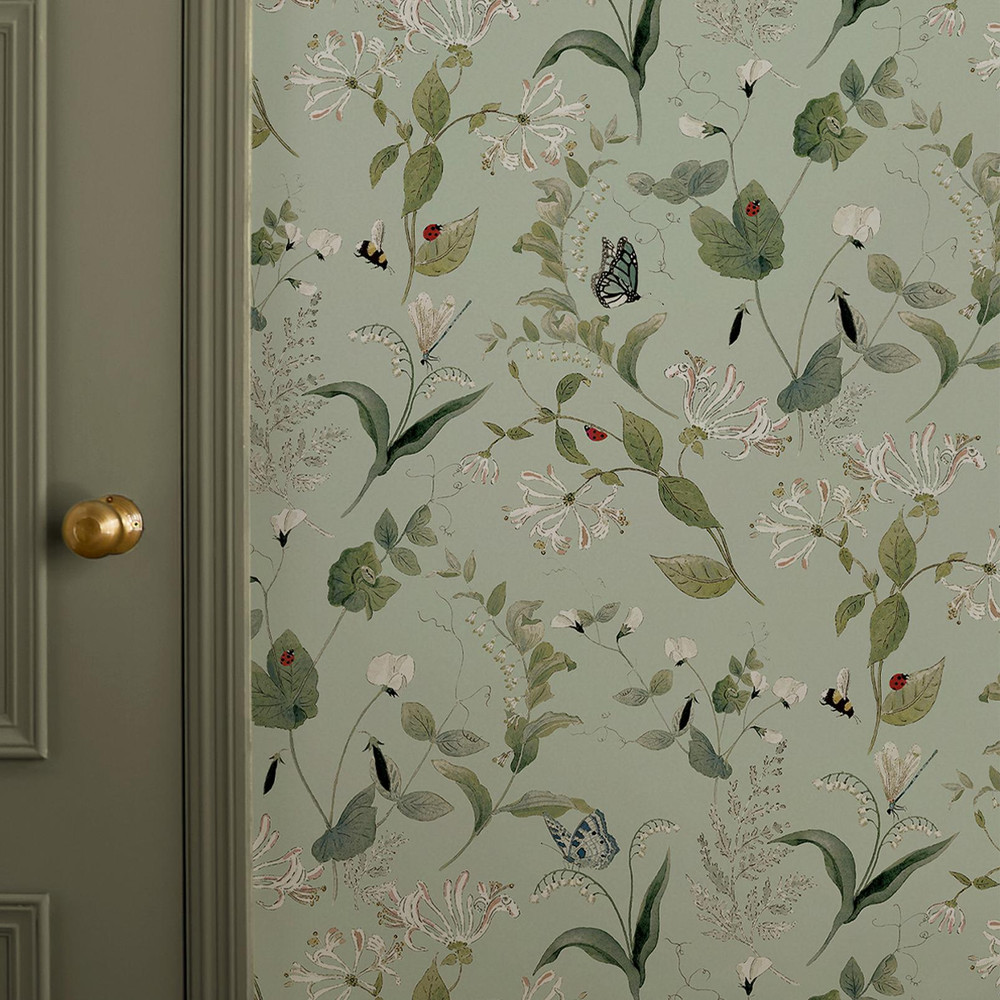 Sophie Allport Wild Floral Pale Mint Wallpaper - 146865_ROOMSET_WILD FLORAL PALE MINT_02.jpg