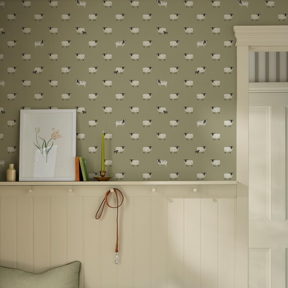 Sophie Allport Sheep Mossbank Green Wallpaper - 146859_ROOMSET_SHEEP MOSSBANK GREEN_01.jpg