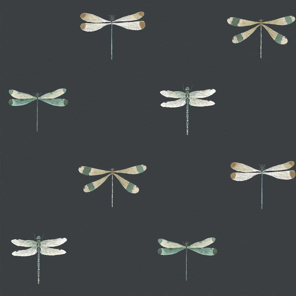 Sophie Allport Watercolour Dragonfly Oundle Navy Wallpaper - 146857_TILE_WATERCOLOUR DRAGONFLY OUNDLE NAVY_01.jpg