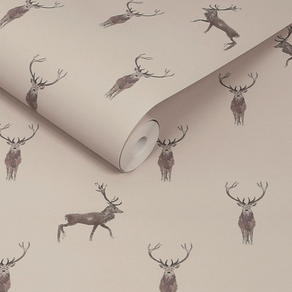Sophie Allport Highland Stag Rutland Stone Wallpaper - 146855_ROLLSHOT_HIGHLAND STAG RUTLAND STONE_01.jpg