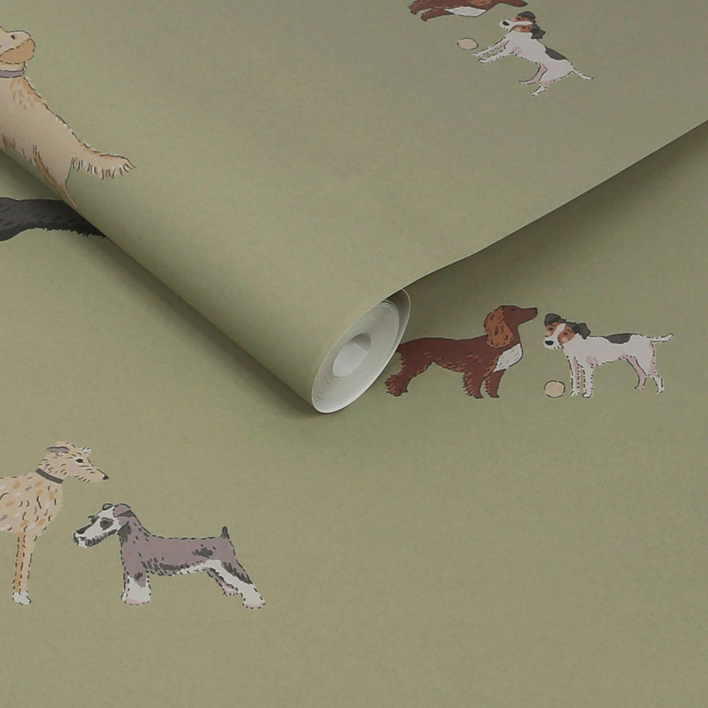 Sophie Allport Doggy Daycare Mossbank Green Wallpaper - 146831_ROLLSHOT_DOGGY DAYCARE MOSSBANK GREEN_01.jpg
