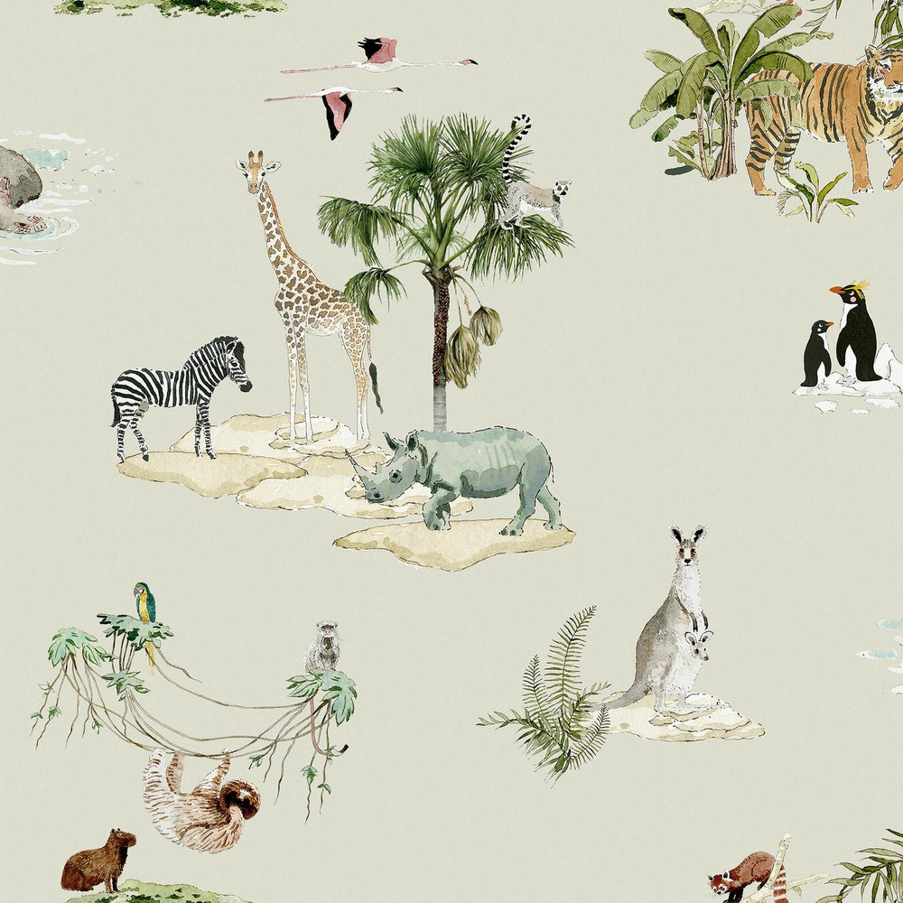 Sophie Allport Animals of the World Hambleton Sage Wallpaper - 146828_TILE_ANIMALS OF THE WORLD HAMBLETON SAGE_01.jpg