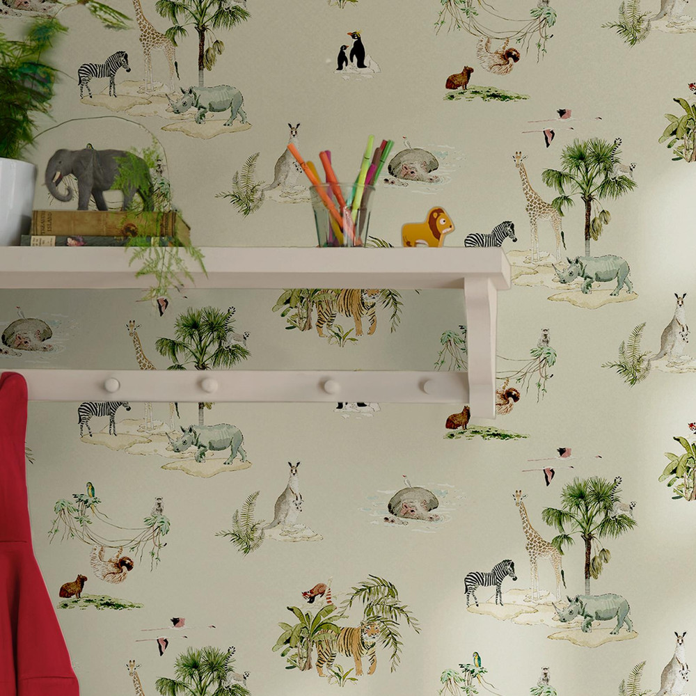 Sophie Allport Animals of the World Hambleton Sage Wallpaper - 146828_ROOMSET_ANIMALS OF THE WORLD HAMBLETON SAGE_02.jpg