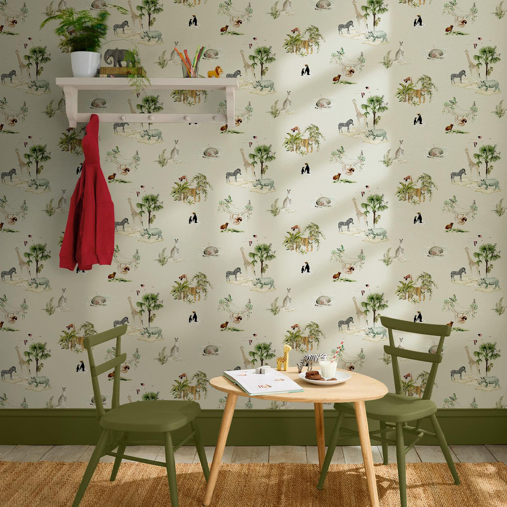 Sophie Allport Animals of the World Hambleton Sage Wallpaper - 146828_ROOMSET_ANIMALS OF THE WORLD HAMBLETON SAGE_01.jpg