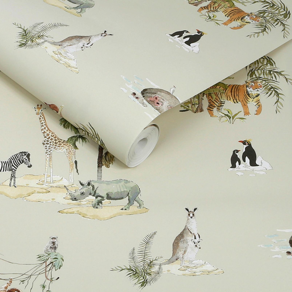 Sophie Allport Animals of the World Hambleton Sage Wallpaper - 146828_ROLLSHOT_ANIMALS OF THE WORLD HAMBLETON SAGE_01.jpg