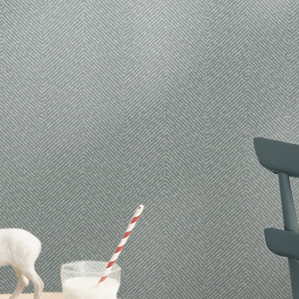 Sophie Allport Herringbone Texture Morning Fog Wallpaper - 146838_ROOMSET_HERRINGBONE TEXTURE MORNING FOG_02.jpg