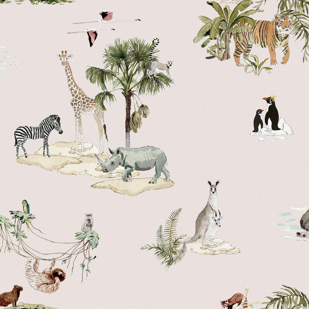 Sophie Allport Animals of the World Chalk Blush Wallpaper - 146832_TILE_ANIMALS OF THE WORLD CHALK BLUSH_01.jpg