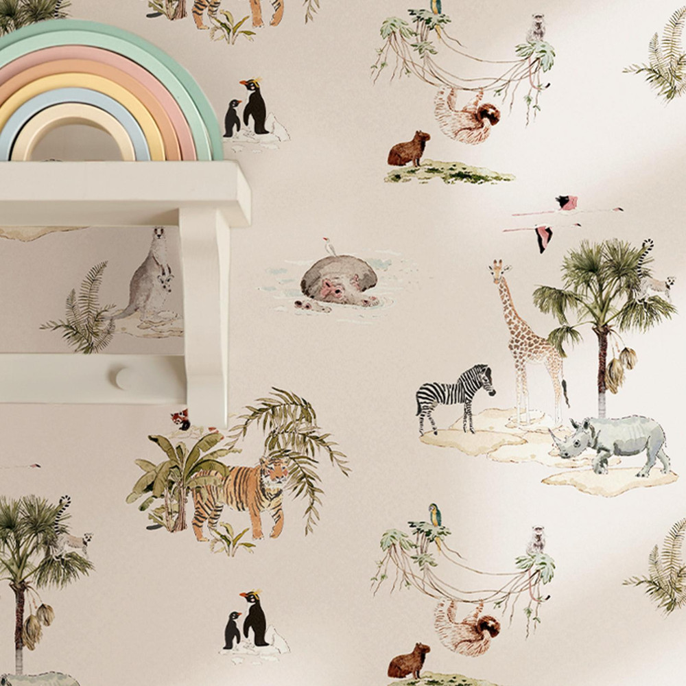 Sophie Allport Animals of the World Chalk Blush Wallpaper - 146832_ROOMSET_ANIMALS OF THE WORLD CHALK BLUSH_02.jpg
