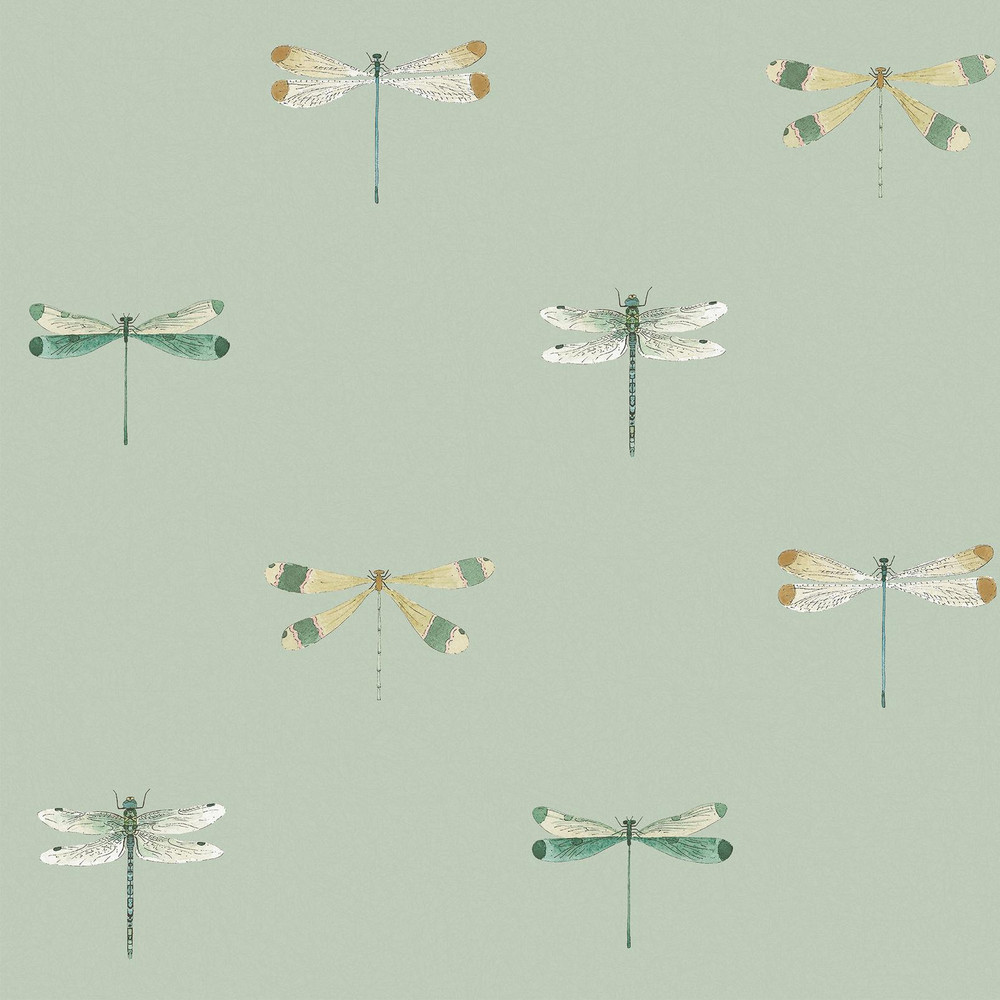 Sophie Allport Watercolour Dragonfly Pale Sprig Wallpaper - 146856_TILE_WATERCOLOUR DRAGONFLY PALE SPRIG_01.jpg