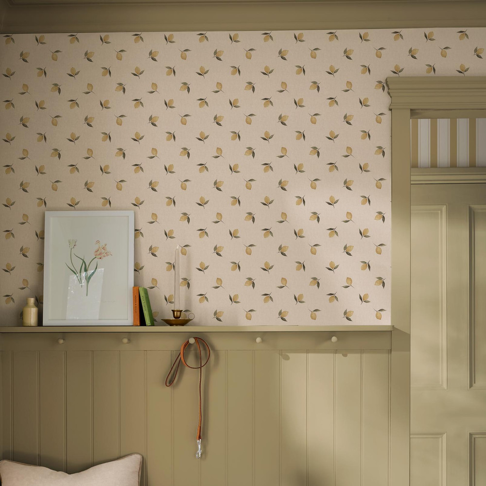 Sophie Allport Lemons Soft Linen Wallpaper - 146848_ROOMSET_LEMONS SOFT LINEN_01.jpg
