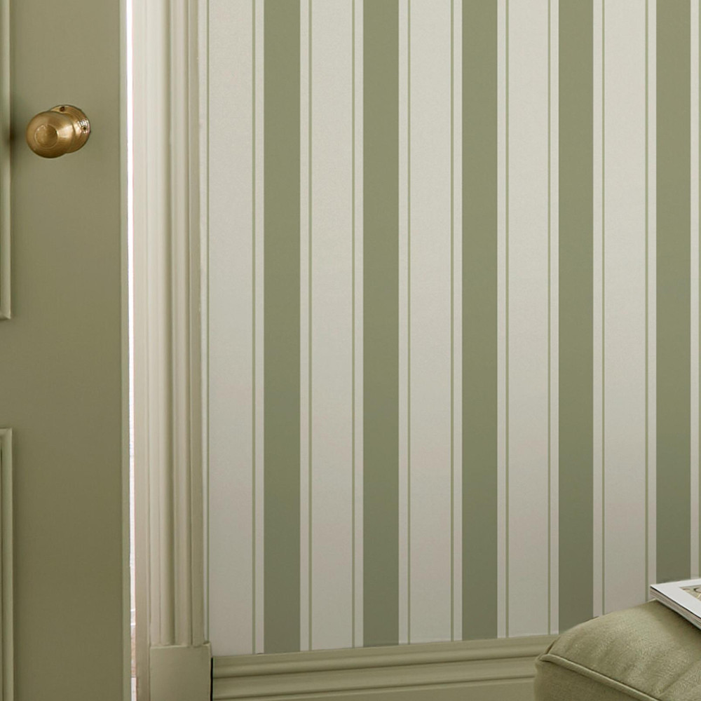 Sophie Allport Oundle Stripe Mossbank Green Wallpaper - 146844_ROOMSET_OUNDLE STRIPE MOSSBANK GREEN_02.jpg