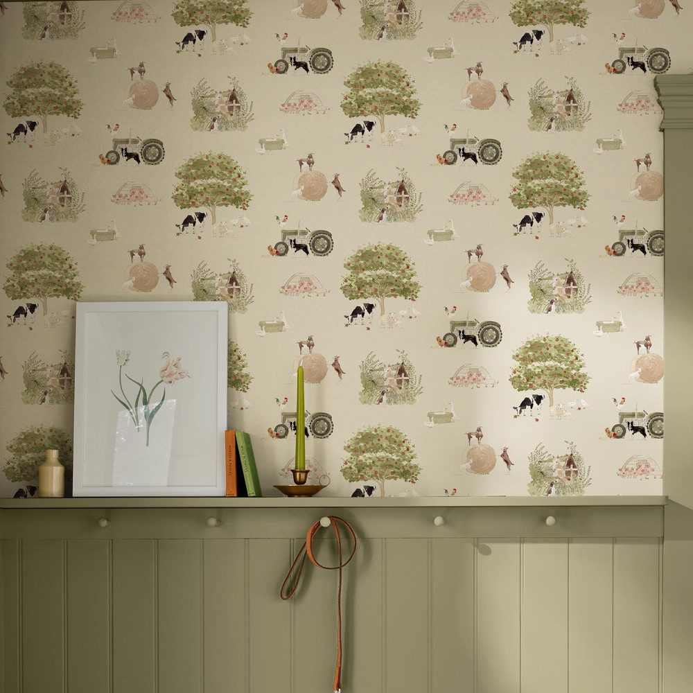 Sophie Allport Farm Friends Hambleton Sage Wallpaper - 146834_ROOMSET_FARM FRIENDS HAMBLETON SAGE_01.jpg