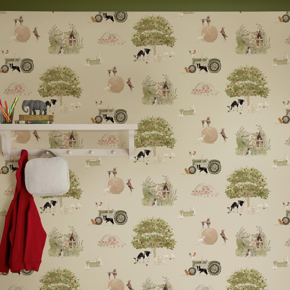 Sophie Allport Farm Friends Hambleton Sage Wallpaper - 146834_ROOMSET_FARM FRIENDS HAMBLETON SAGE_02.jpg