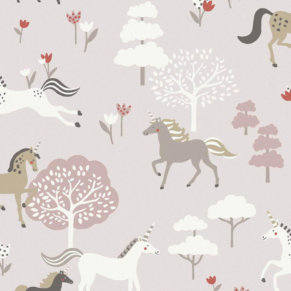 Sophie Allport Forest Ponies Chalk Blush Wallpaper - 146841_TILE_FOREST PONIES CHALK BLUSH_01.jpg
