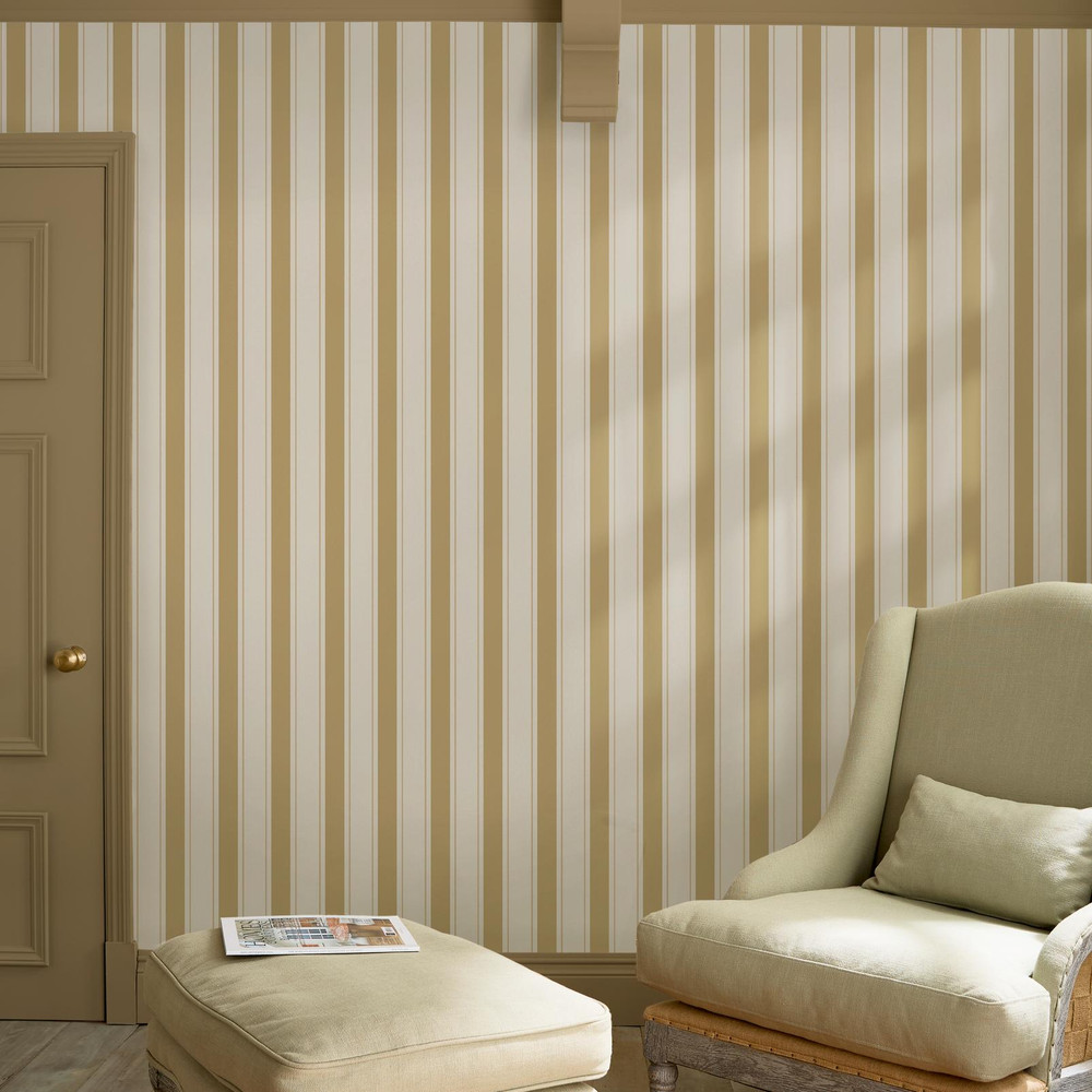 Sophie Allport Oundle Stripe Warm Honey Wallpaper - 146845_ROOMSET_OUNDLE STRIPE WARM HONEY_01.jpg