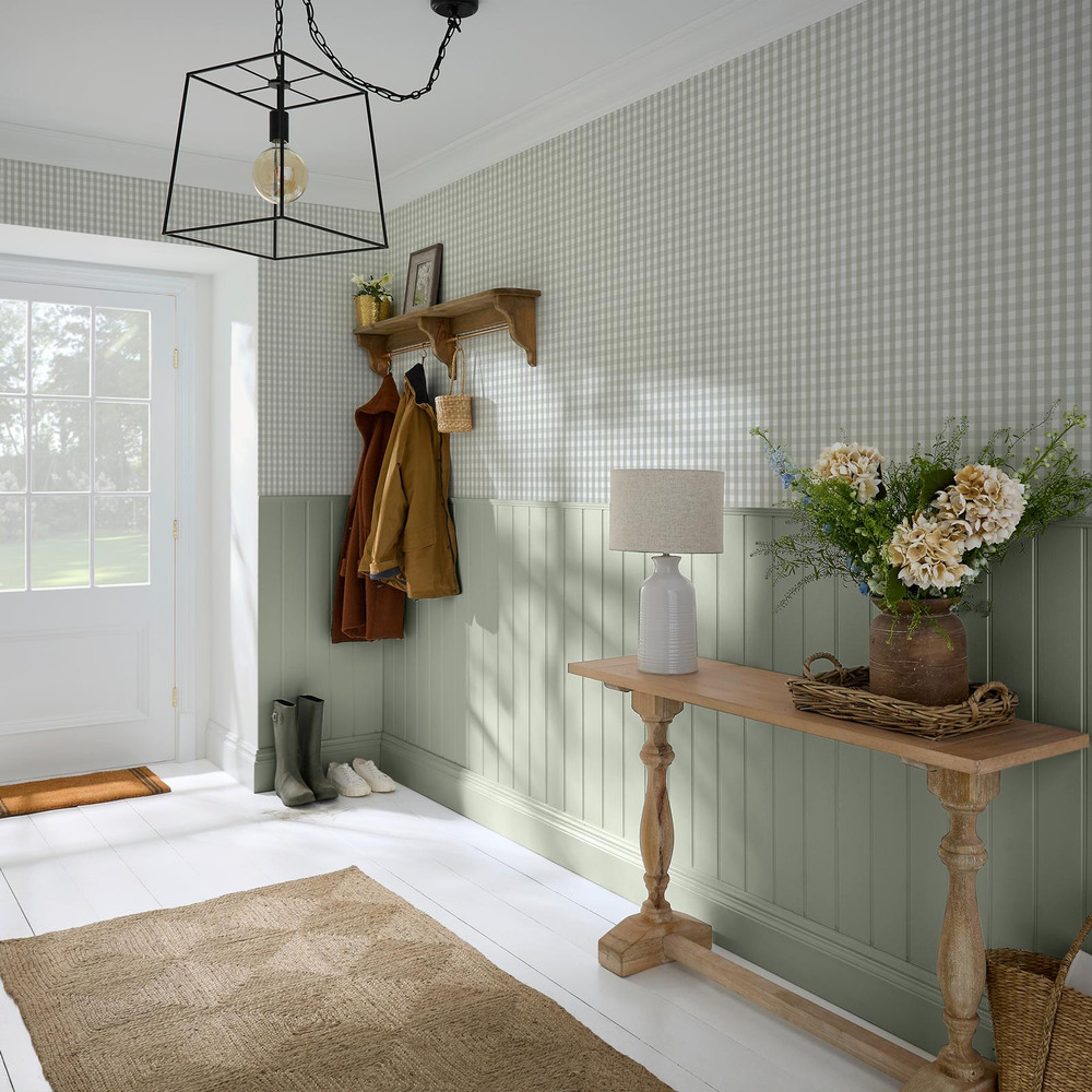 Hattie Gingham Sage Wallpaper - 145476_ROOMSET_HATTIE_GINGHAM_SAGE_01.jpg