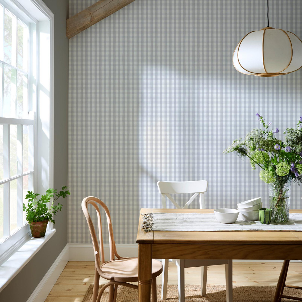 Hattie Gingham Duckegg Wallpaper - 145475_ROOMSET_HATTIE_GINGHAM_DUCKEGG_01.jpg