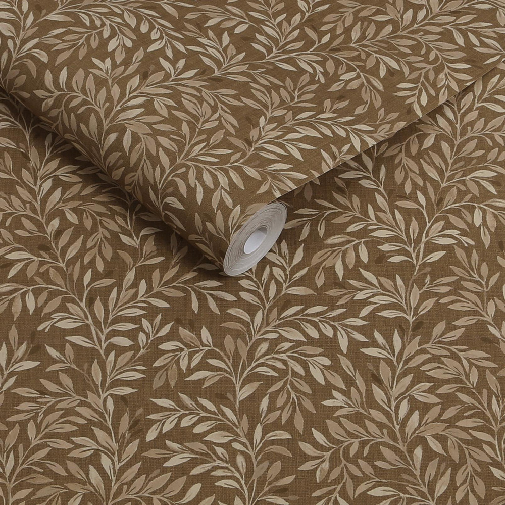 Next Ditsy Leaf Ochre Wallpaper - 146875_ROLLSHOT_DITSY LEAF OCHRE_03.jpg