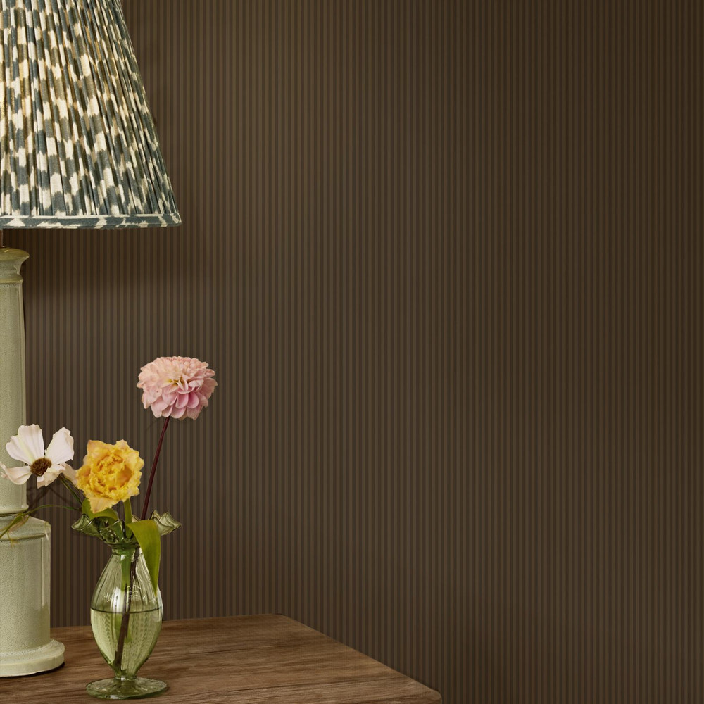 Next Mocha Ticking Stripe Wallpaper - 146880_ROOMSET_MOCHA TICKING STRIPE_06.jpg