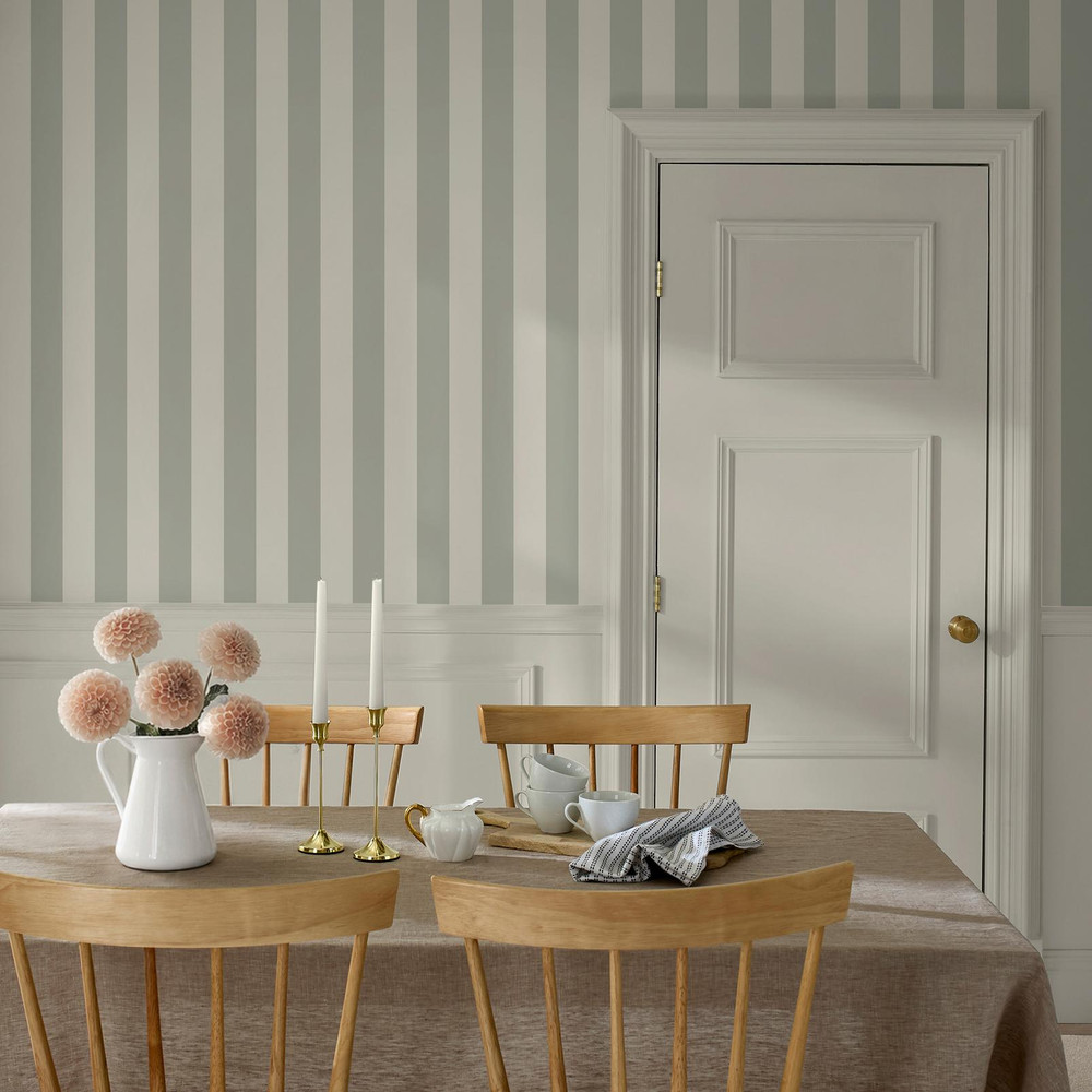 Martha Stewart Classic Stripe Fennel Seed Wallpaper - 146825_ROOMSET_CLASSIC STRIPE FENNEL SEED_01.jpg