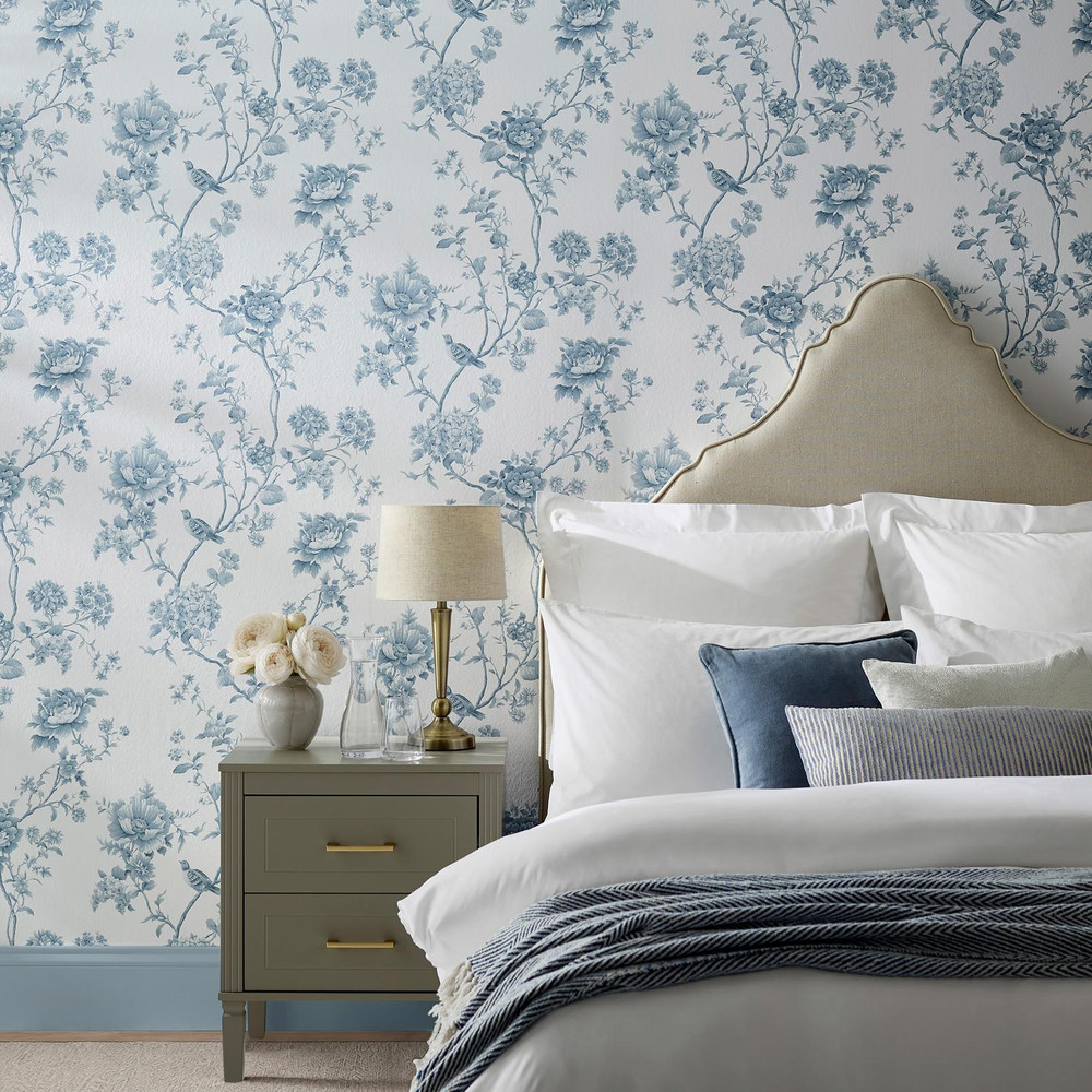Martha Stewart Floral Vine Porcelain Blue Wallpaper - 146810_ROOMSET_FLORAL VINE PORCELAIN BLUE_01.jpg