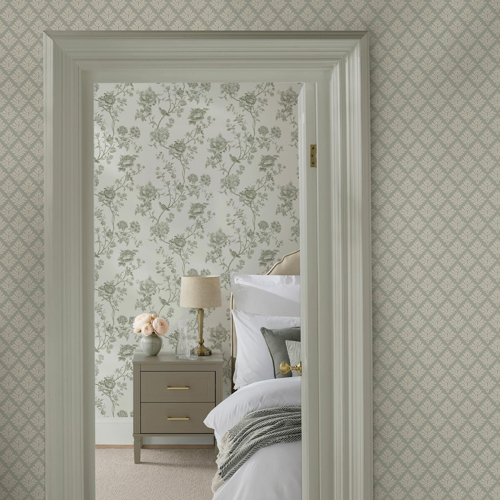 Martha Stewart Artisan Floral Fennel Seed Wallpaper - 146814_ROOMSET_ARTISAN FLORAL FENNEL SEED_01.jpg