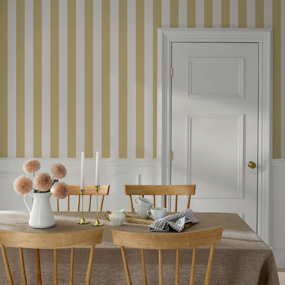 Martha Stewart Classic Stripe Antique Gold Wallpaper - 146822_ROOMSET_CLASSIC STRIPE ANTIQUE GOLD_02.jpg