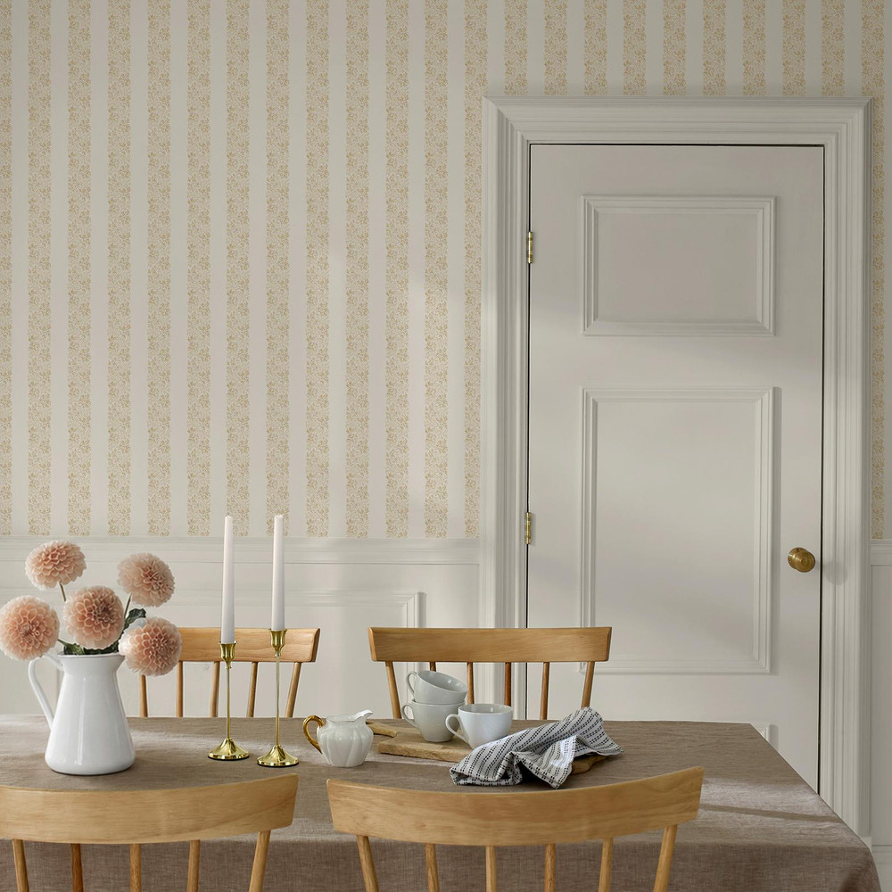 Martha Stewart Heritage Garden Stripe Antique Gold Wallpaper - 146820_ROOMSET_HERITAGE GARDEN STRIPE ANTIQUE GOLD_01.jpg