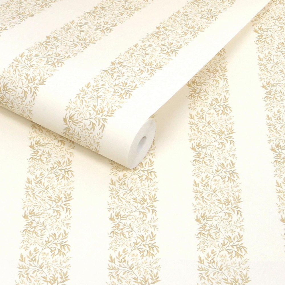 Martha Stewart Heritage Garden Stripe Antique Gold Wallpaper - 146820_ROLLSHOT_HERITAGE GARDEN STRIPE ANTIQUE GOLD_01.jpg
