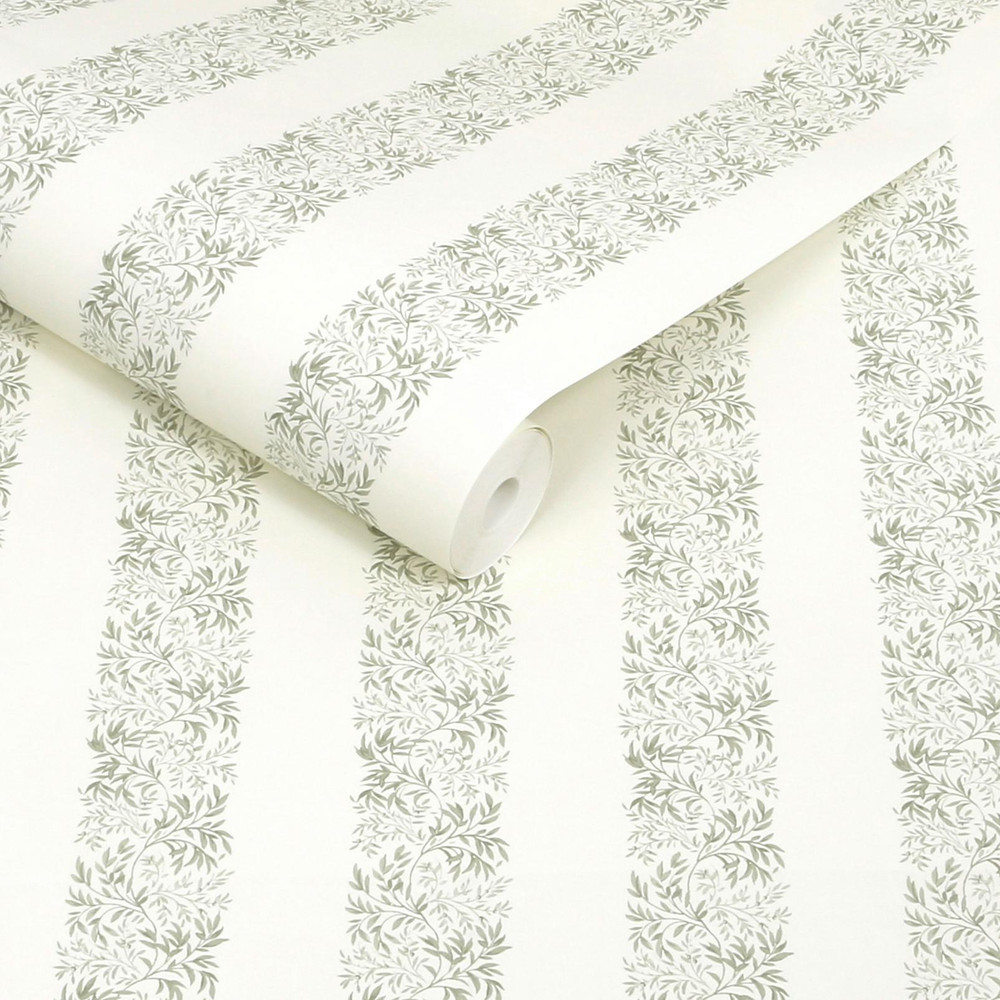 Martha Stewart Heritage Garden Stripe Moss Wallpaper - 146819_ROLLSHOT_HERITAGE GARDEN STRIPE MOSS_01.jpg