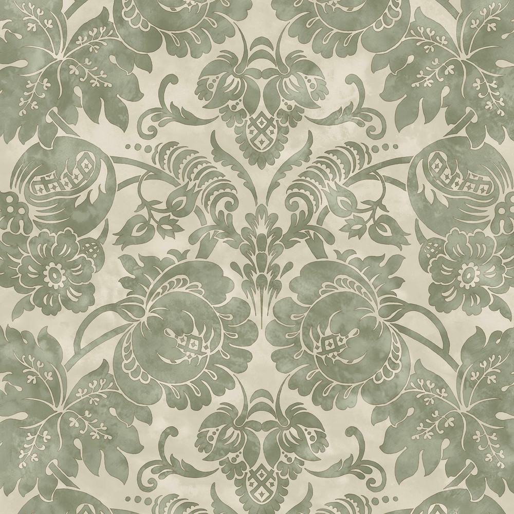 Martha Stewart Florentine Moss Wallpaper - 146799_TILE_FLORENTINE MOSS_01.jpg
