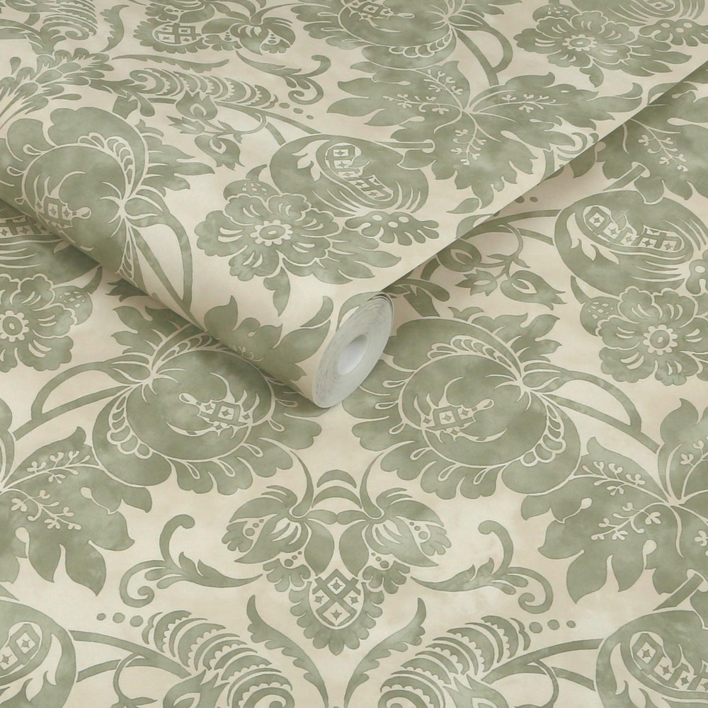 Martha Stewart Florentine Moss Wallpaper - 146799_ROLLSHOT_FLORENTINE MOSS_01.jpg